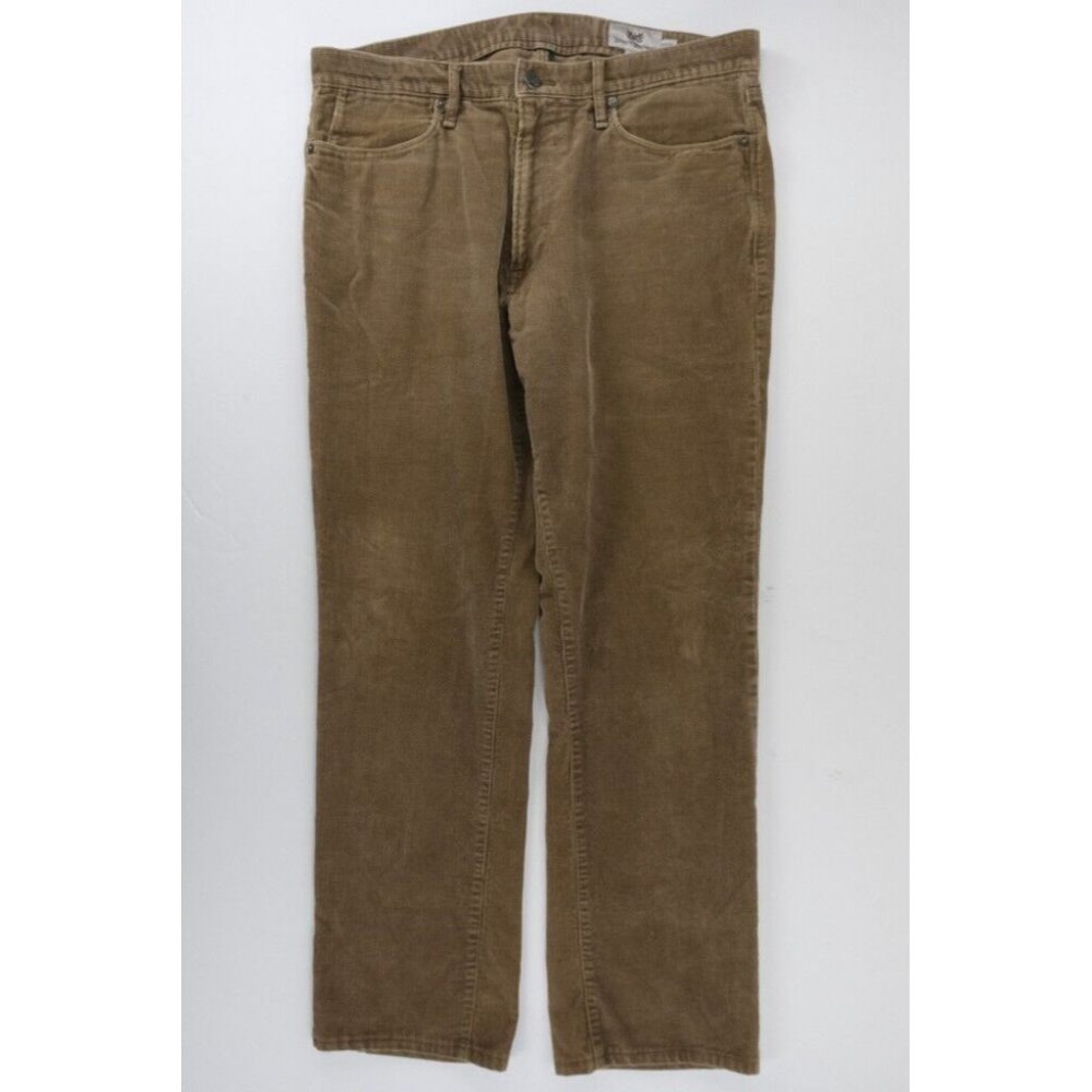 Hickey Freeman Men's Sz. 34 Brown 5 Pocket Corduroy 100% Cotton 35x31 Fit